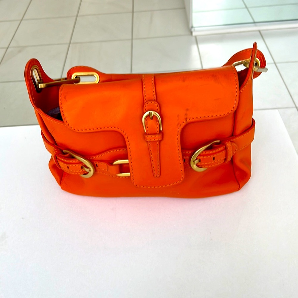 Jimmy Choo Orange Hobo- some slight markings, could possibly be removed